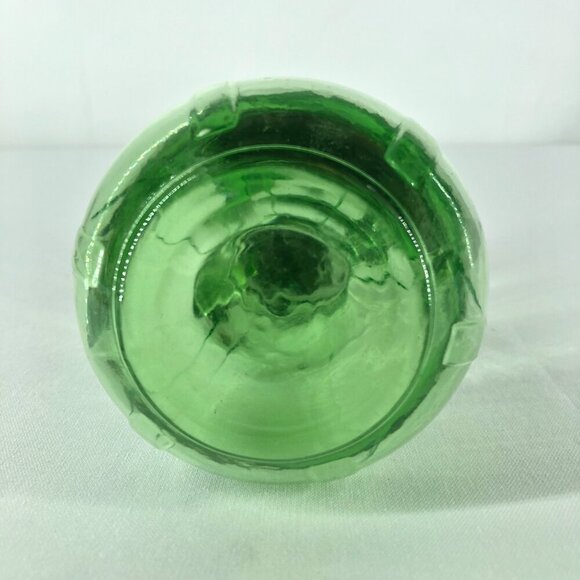 Vintage Hazel Atlas Green Uranium Depression Glass Syrup Pitcher With Lid 6”Tall - Picture 6 of 7
